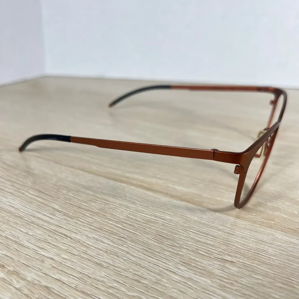 NWOT Orgreen Nastassja 833 Eyeglasses Burnt Orange Frame Only Titanium 53-17-140
